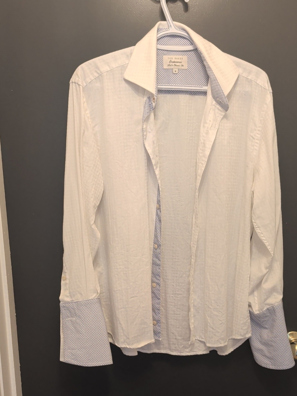 Ted Baker White Dress Shirt with Contrast Trim